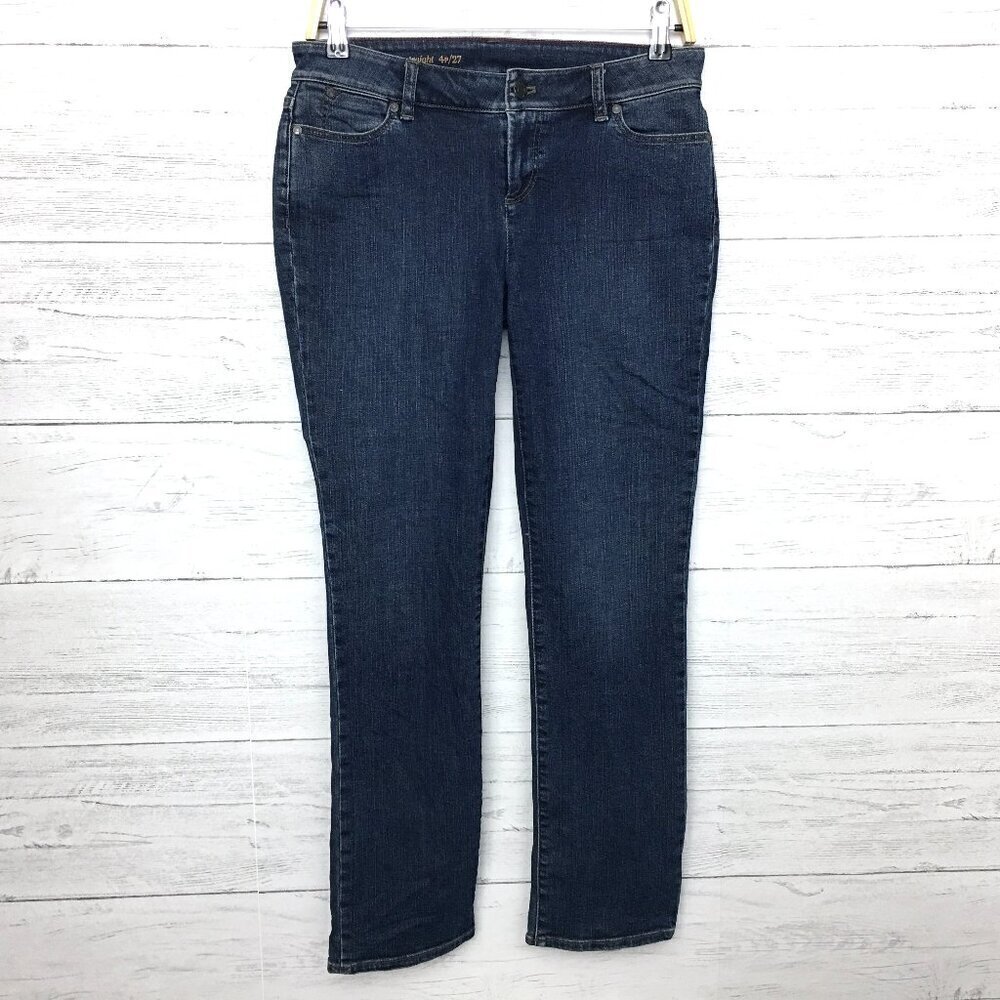 Talbots Women's Jeans Signature Straight Leg Low Rise size 4P length 29"